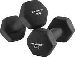 Halterset - Gewichten - Dumbbell Set - Neopreen Dummbbells - 2 x 5 kg